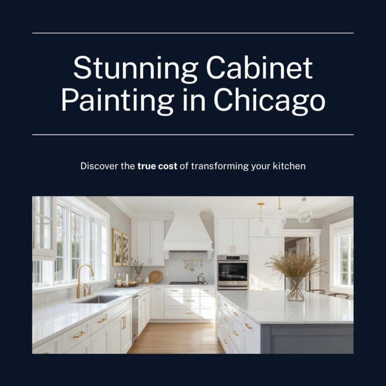 Cabinet painting cost in Chicago - modern kitchen with freshly painted white cabinets