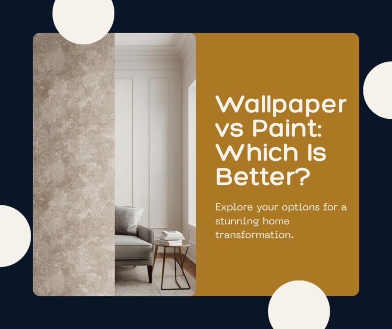 Wallpaper vs paint comparison for Chicago homes - interior design split view